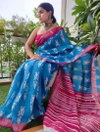 VK 4023 Original Linen Printed Daily Wear Sarees Wholesale Market In Surat
